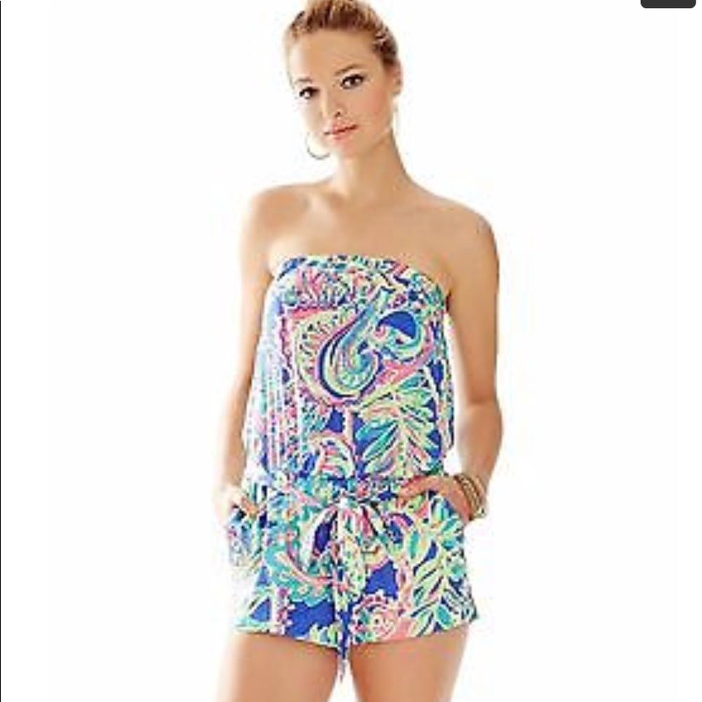 Lilly Pulitzer Ritz Romper SM Tucan Play